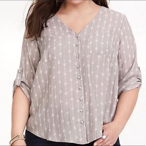 Torrid Button-Down Flowy Blouse